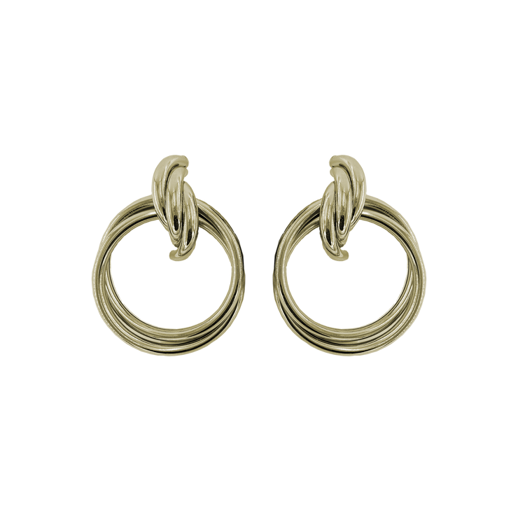 GOLD NINA KNOT HOOPS