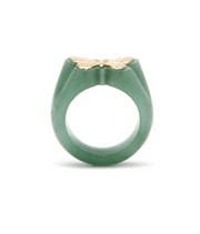 14K GOLD & JADE BUTTERFLY RING